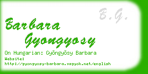 barbara gyongyosy business card