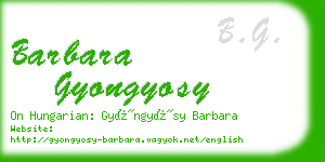 barbara gyongyosy business card